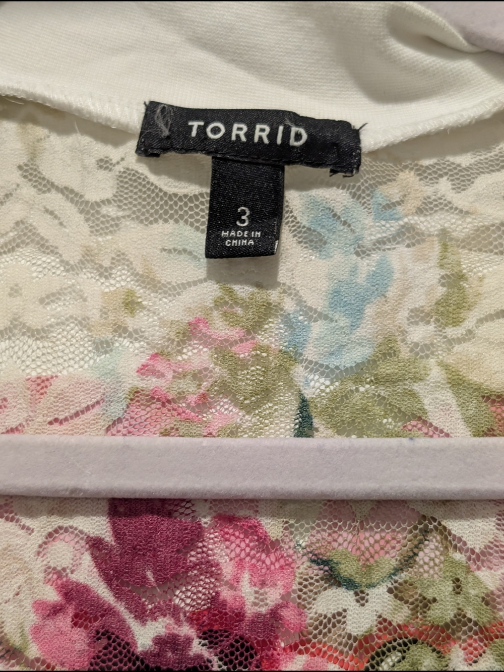 Torrid White Floral Lace Zip-Up Sweater - Picture 3 of 9